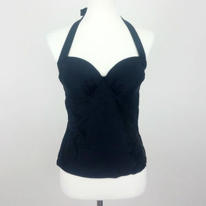 Merona Black Swim Tankini Top ~ L